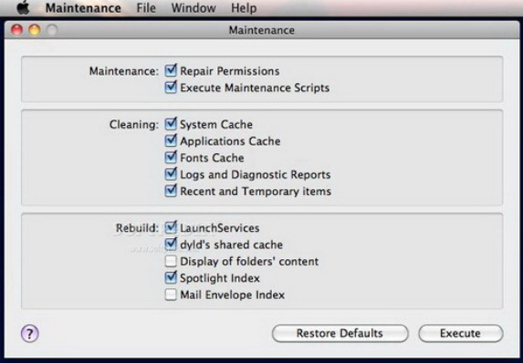 Maintenance For Mac OS X 10.4 (TIGER)